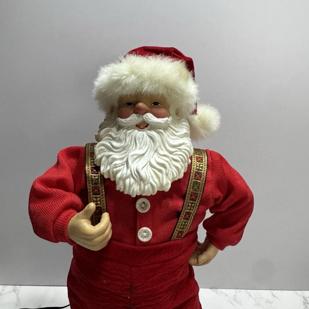 Jingle Bell Rock Santa 16 Animated Singing Christmas Figure w Box Adapter vtg